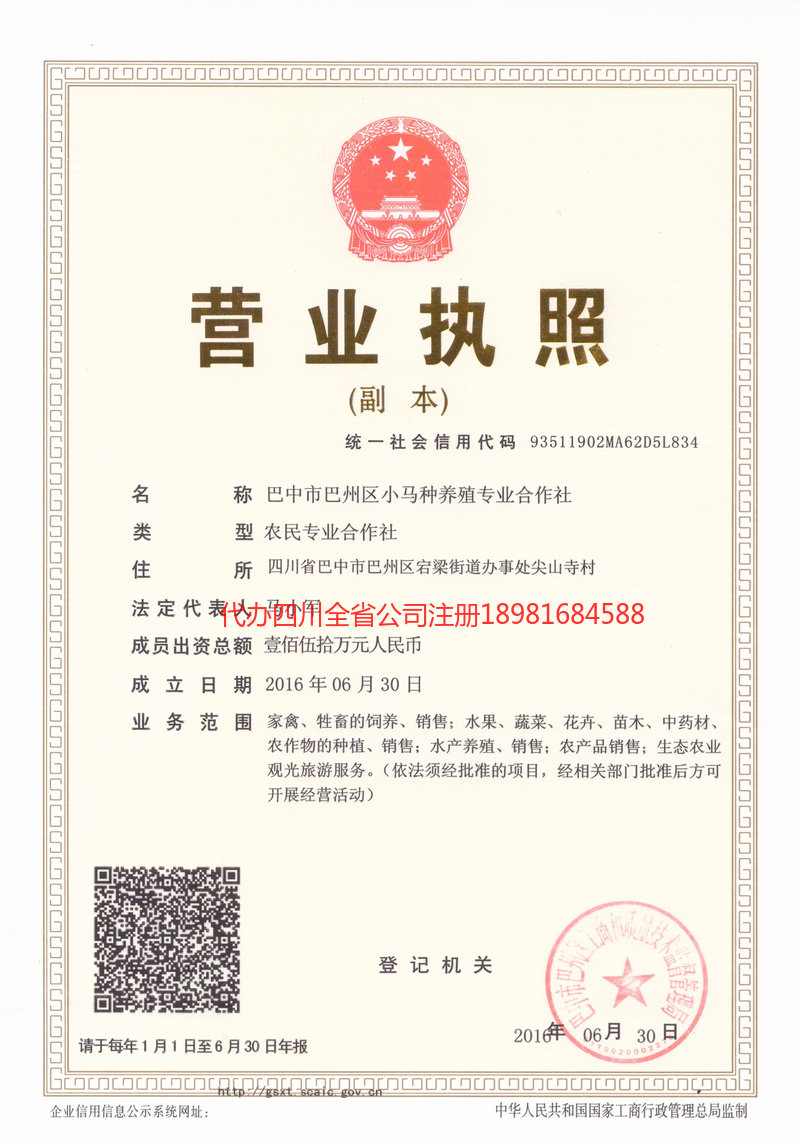 禄丰禄丰小马种养殖专业合作社